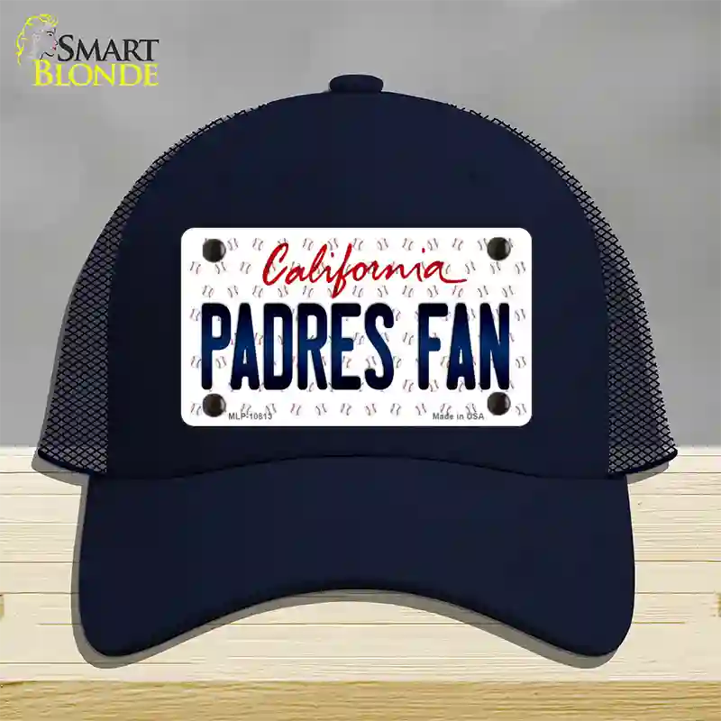 Padres Fan California Novelty License Plate Hat Mesh / Navy