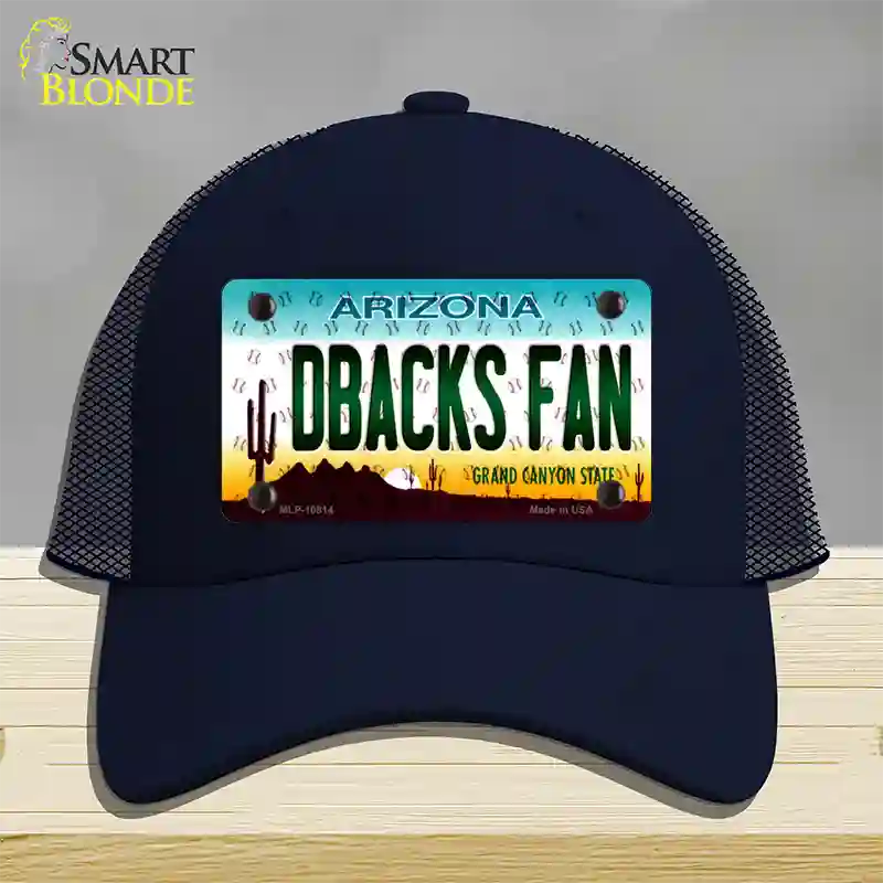 Dbacks Fan Arizona Novelty License Plate Hat Mesh / Navy