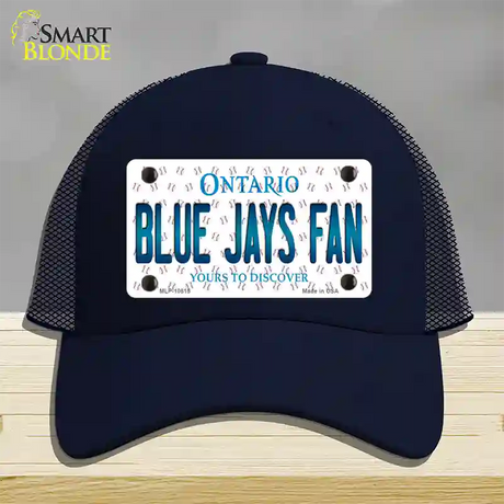 Blue Jays Fan Ontario Novelty License Plate Hat Mesh / Navy