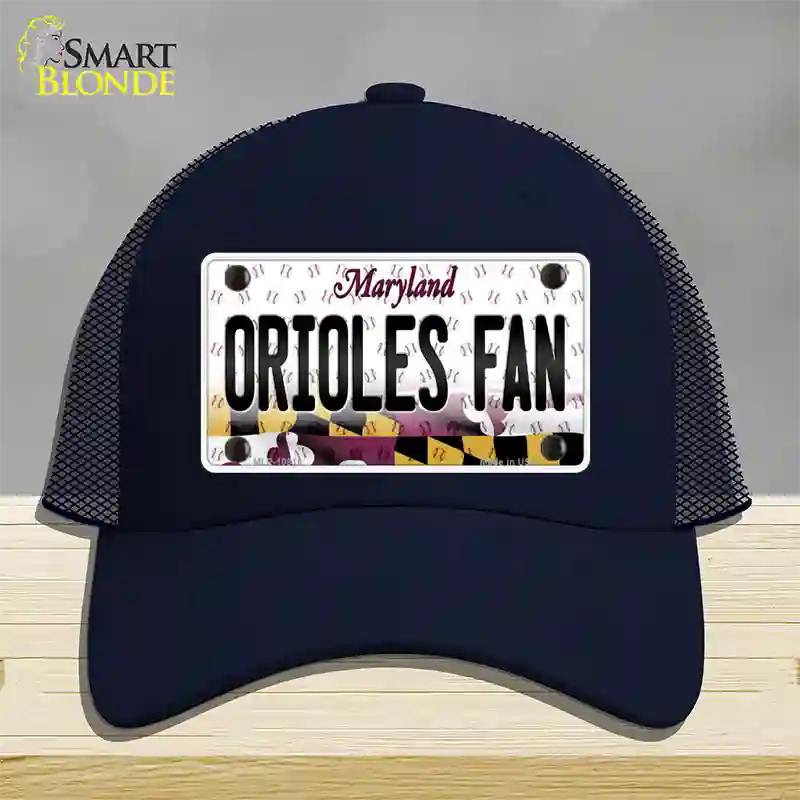 Orioles Fan Maryland Novelty License Plate Hat Mesh / Navy