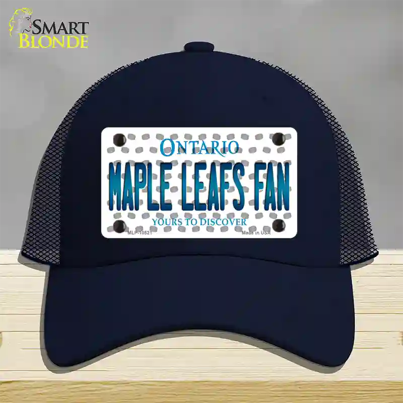 Maple Leafs Fan Ontario Novelty License Plate Hat Mesh / Navy