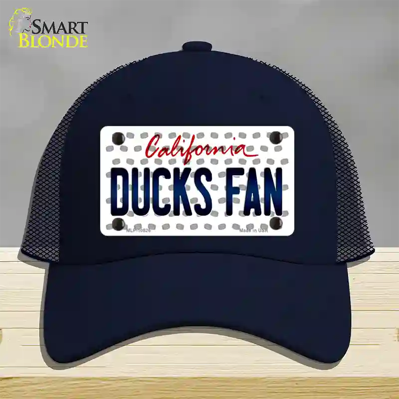 Ducks Fan California Novelty License Plate Hat Mesh / Navy