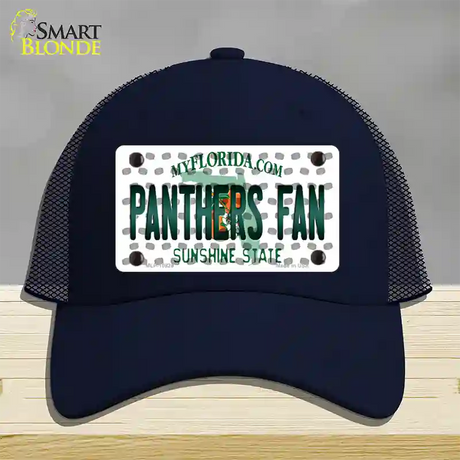 Panthers Fan Florida Novelty License Plate Hat Mesh / Navy