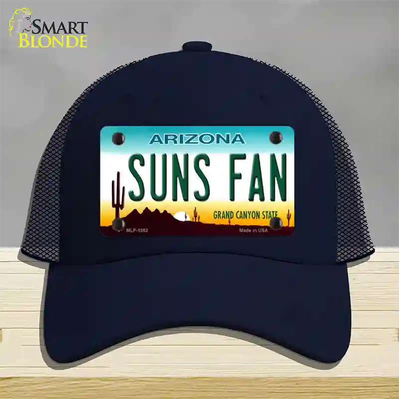 Suns Fan Arizona Novelty License Plate Hat Mesh / Navy