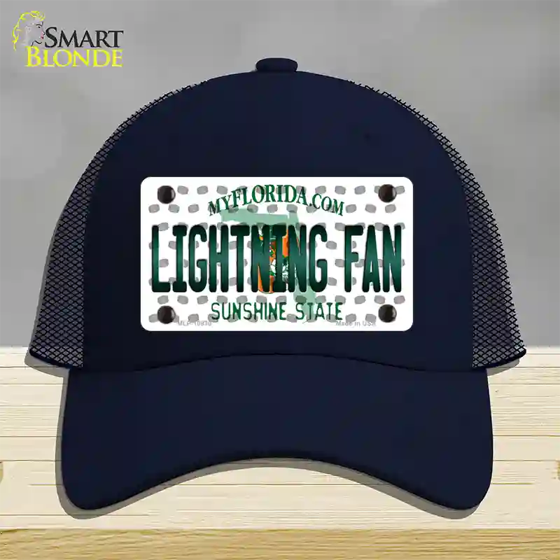 Lightning Fan Florida Novelty License Plate Hat Mesh / Navy