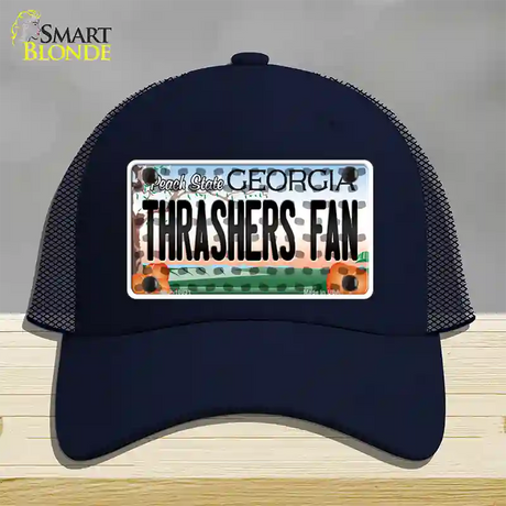 Thrashers Fan Georgia Novelty License Plate Hat Mesh / Navy