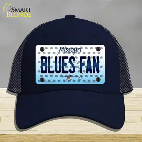 Blues Fan Missouri Novelty License Plate Hat Mesh / Navy