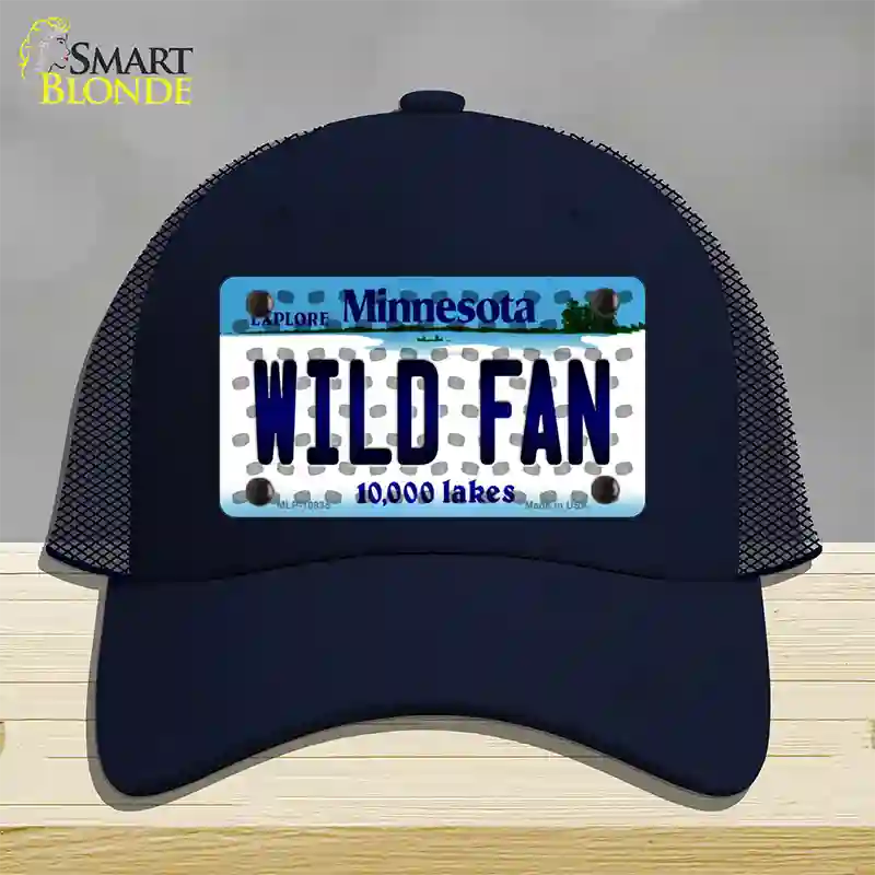 Wild Fan Minnesota Novelty License Plate Hat Mesh / Navy