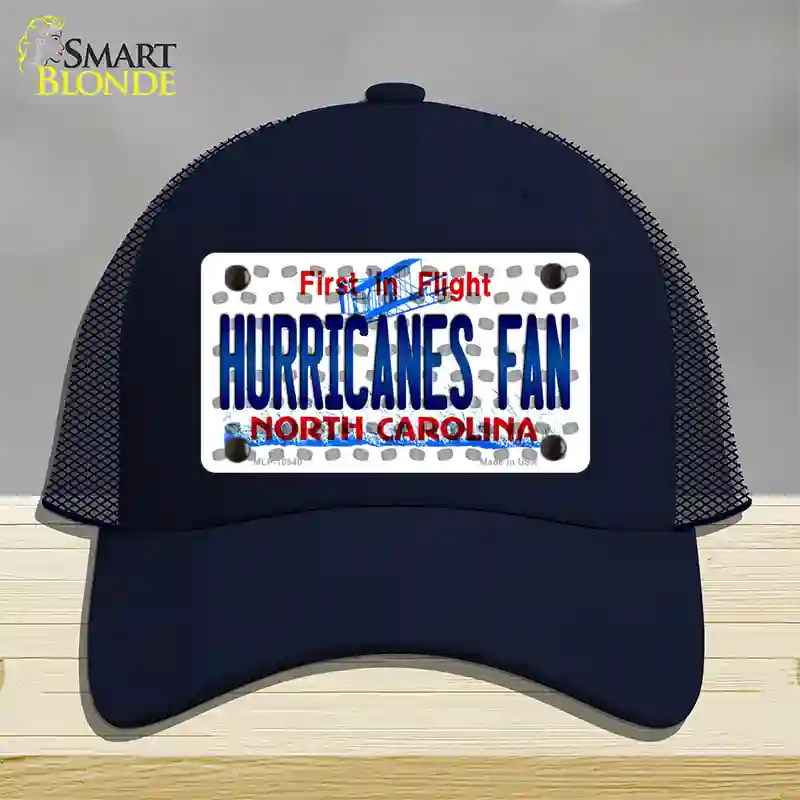 Hurricanes Fan North Carolina Novelty License Plate Hat Mesh / Navy