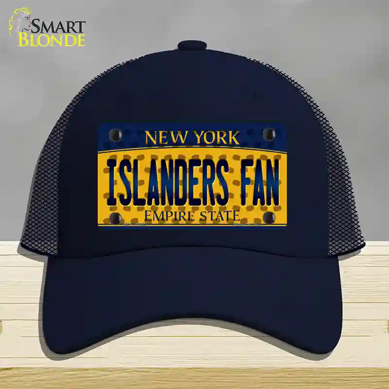 Islanders Fan New York Novelty License Plate Hat Mesh / Navy