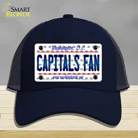 Capitals Fan Washington DC Novelty License Plate Hat Mesh / Navy