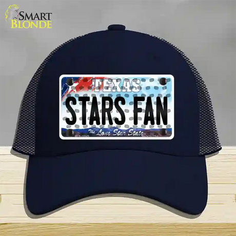 Stars Fan Texas Novelty License Plate Hat Mesh / Navy