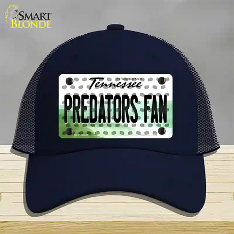 Predators Fan Tennessee Novelty License Plate Hat Mesh / Navy