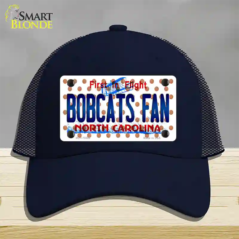 Hornets Fan North Carolina Novelty License Plate Hat Mesh / Navy