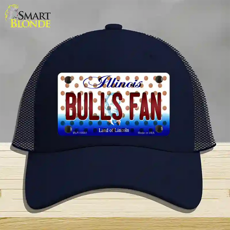 Bulls Fan Illinois Novelty License Plate Hat Mesh / Navy