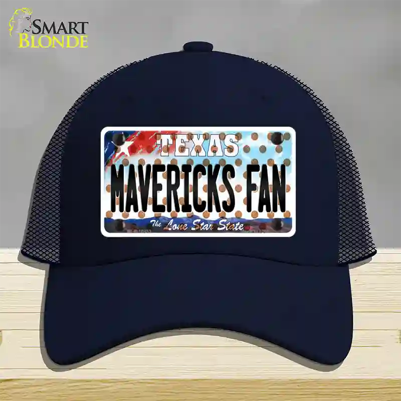 Mavericks Fan Texas Novelty License Plate Hat Mesh / Navy