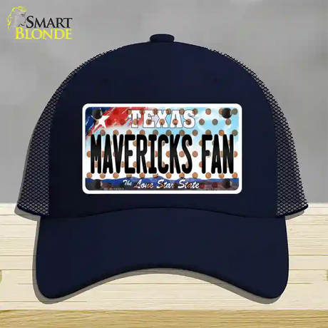 Mavericks Fan Texas Novelty License Plate Hat Mesh / Navy