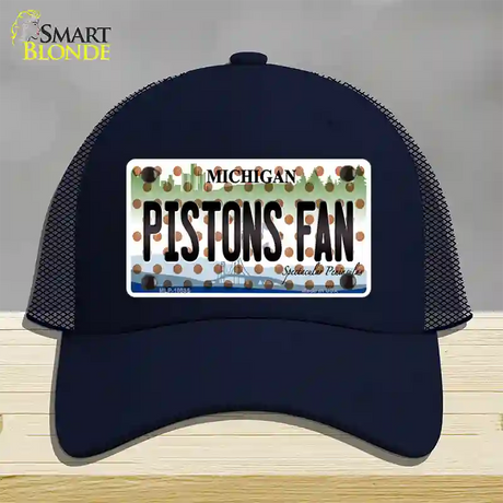 Pistons Fan Michigan Novelty License Plate Hat Mesh / Navy