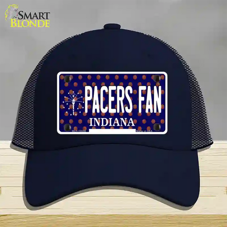 Pacers Fan Indiana Novelty License Plate Hat Mesh / Navy