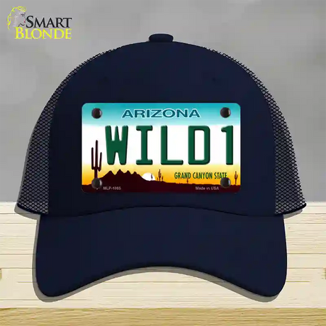 Wild 1 Arizona Novelty License Plate Hat Mesh / Navy