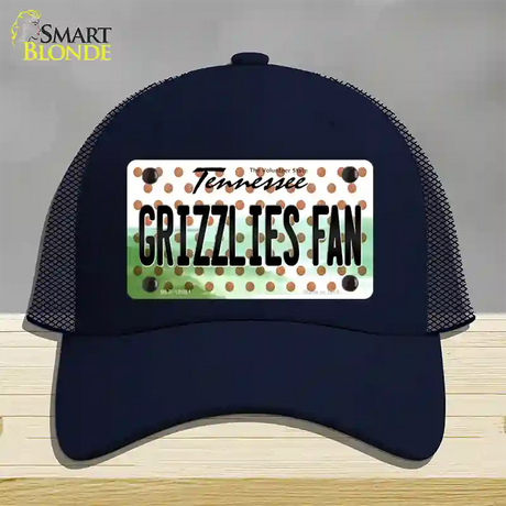 Grizzlies Fan Tennessee Novelty License Plate Hat Mesh / Navy