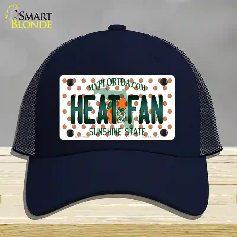 Heat Fan Florida Novelty License Plate Hat Mesh / Navy