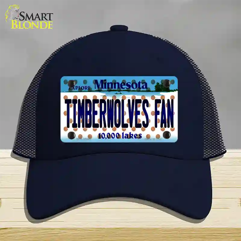 Timberwolves Fan Minnesota Novelty License Plate Hat Mesh / Navy