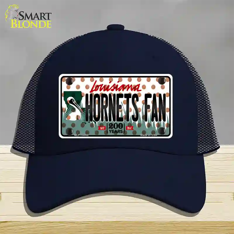 Pelicans Fan Louisiana Novelty License Plate Hat Mesh / Navy