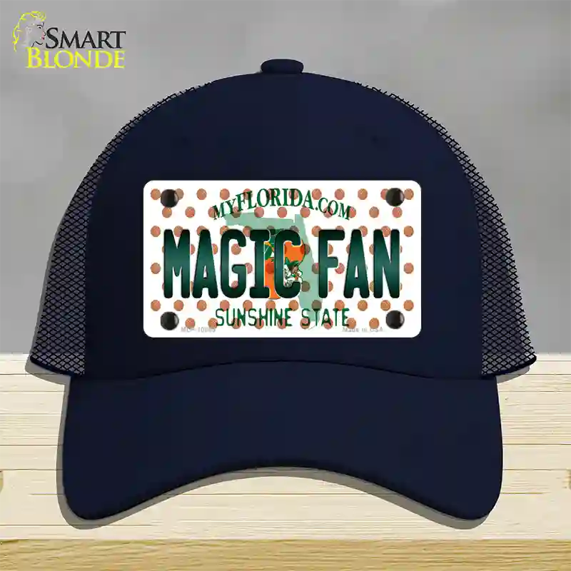 Magic Fan Florida Novelty License Plate Hat Mesh / Navy