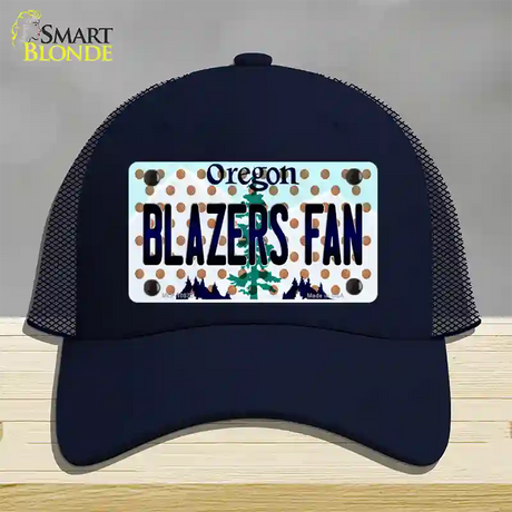 Blazers Fan Oregon Novelty License Plate Hat Mesh / Navy