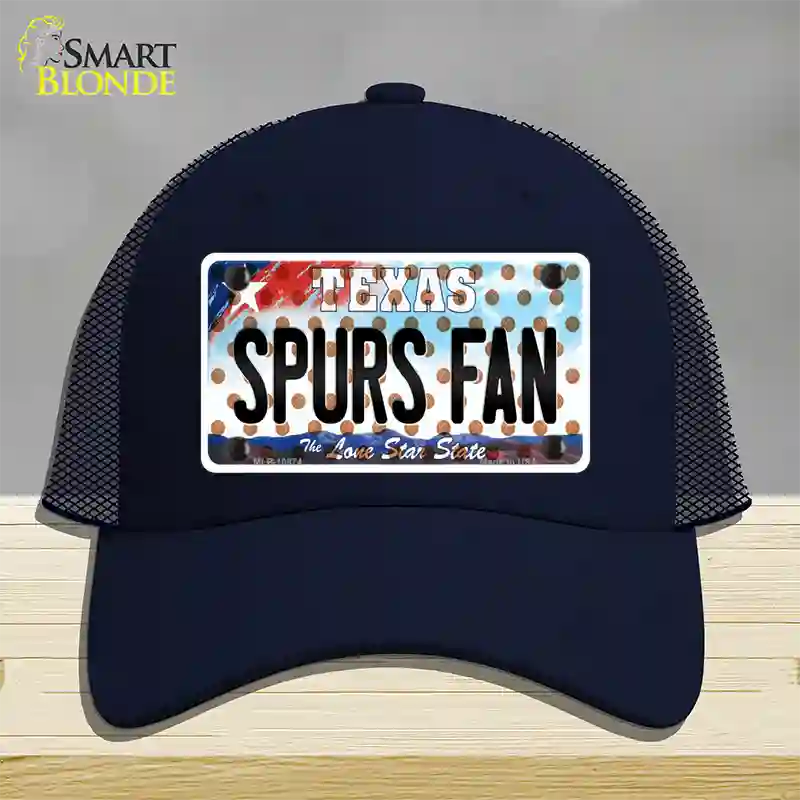 Spurs Fan Texas Novelty License Plate Hat Mesh / Navy