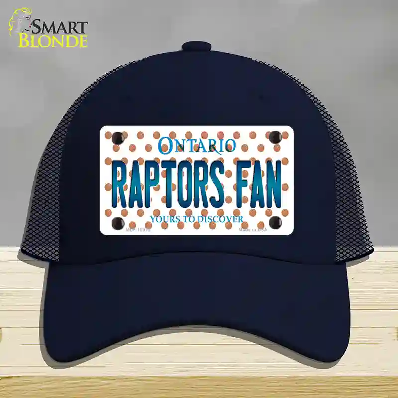 Raptors Fan Ontanio Novelty License Plate Hat Mesh / Navy