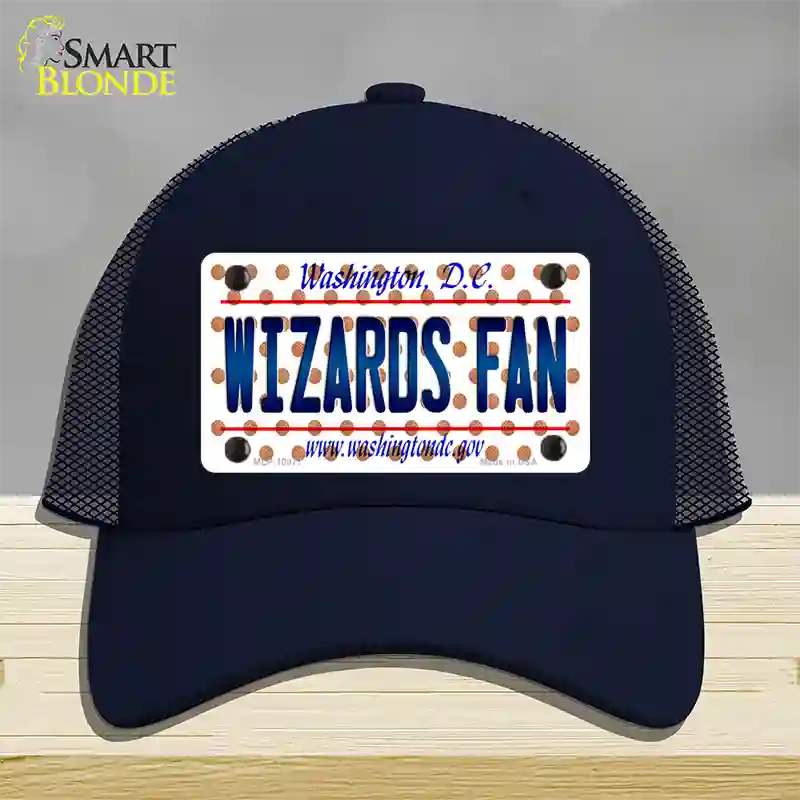 Wizards Fan Washington DC Novelty License Plate Hat Mesh / Navy