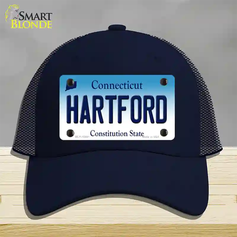 Hartford Connecticut Novelty License Plate Hat Mesh / Navy