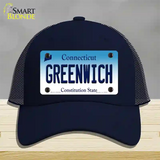 Greenwich Connecticut Novelty License Plate Hat Mesh / Navy