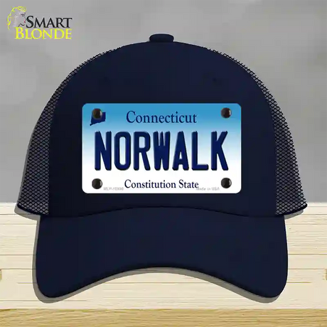 Norwalk Connecticut Novelty License Plate Hat Mesh / Navy