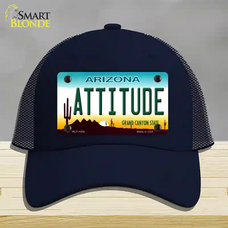 Arizona Attitude Novelty License Plate Hat Mesh / Navy