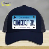 Connecticut Girl Connecticut Novelty License Plate Hat Mesh / Navy