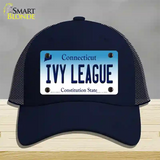 Ivy League Connecticut Novelty License Plate Hat Mesh / Navy