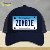 Zombie Connecticut Novelty License Plate Hat Mesh / Navy