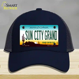 Sun City Grand Arizona Novelty License Plate Hat Mesh / Navy