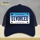 Divorced Connecticut Novelty License Plate Hat Mesh / Navy