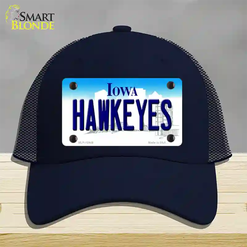 Hawkeyes Iowa Novelty License Plate Hat Mesh / Navy