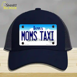 Moms Taxi Iowa Novelty License Plate Hat Mesh / Navy