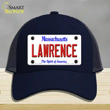 Lawrence Massachusetts Novelty License Plate Hat Mesh / Navy