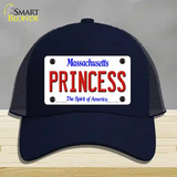 Princess Massachusetts Novelty License Plate Hat Mesh / Navy