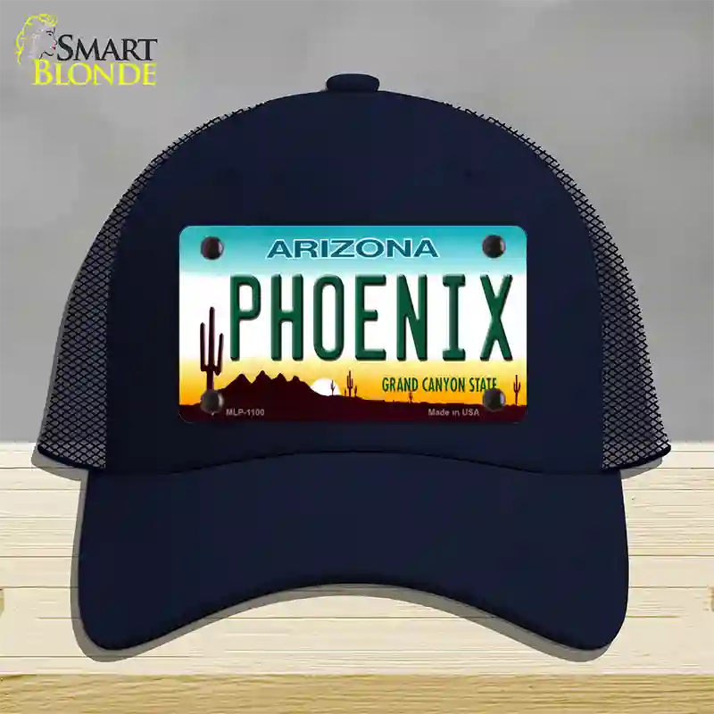 Phoenix Arizona Novelty License Plate Hat Mesh / Navy