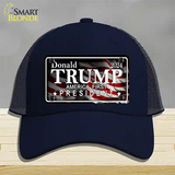 America First Trump Novelty License Plate Hat Mesh / Navy