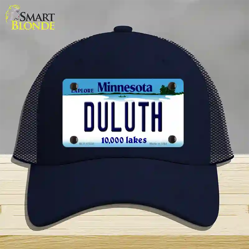 Duluth Minnesota State Novelty License Plate Hat Mesh / Navy