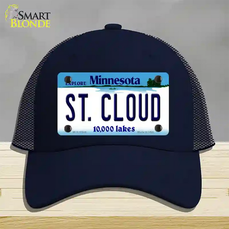 St Cloud Minnesota State Novelty License Plate Hat Mesh / Navy